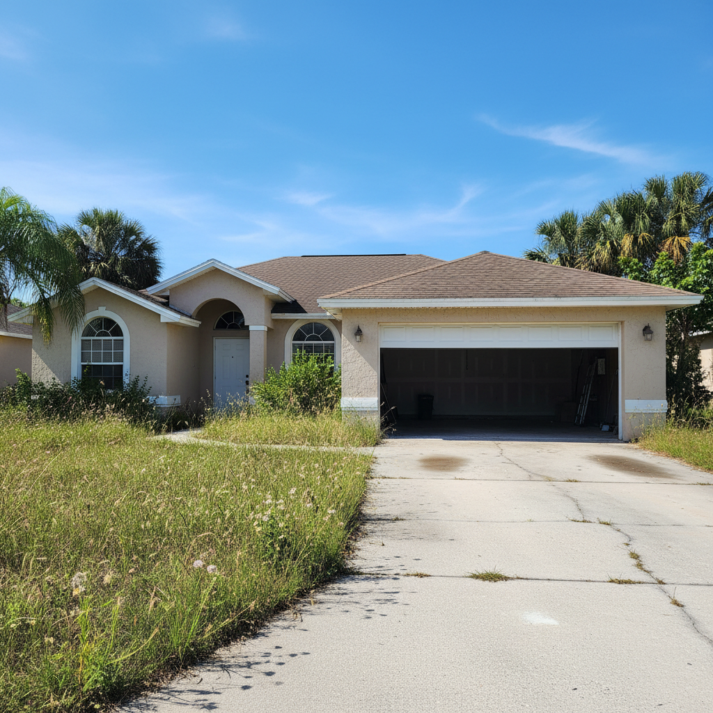 Before – Overgrown Front Yard Transformation